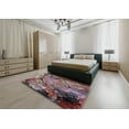thumbnail image 4 of Ahgly Company Indoor Round Mid-Century Modern Lipstick Pink Oriental Area Rugs, 6' Round, 4 of 6