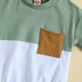 thumbnail image 5 of Odeerbi Toddler Romper Baby Boys Girls Clothes Kids Cute Splicing Print Romper Fashion Short Sleeve 2025 Casual Jumpsuit with Pocket Green - White, 5 of 9
