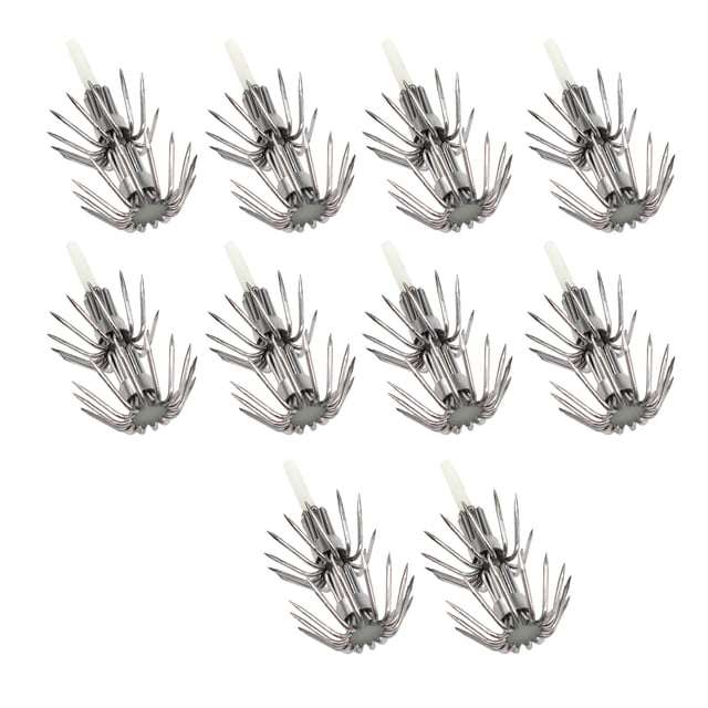 10 piezas que briln en oscuridad anzuelo de duro DIY luminoso 035 Sunnimix Luminous Squid Lure Hook