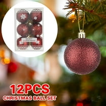 Holloyiver 12Pcs Christmas Balls Ornaments for Xmas Christmas Tree - 1.57'' Mini Shatterproof Christmas Tree Decorations Hanging Ball for Holiday Wedding Party Decoration