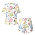 thumbnail image 6 of Wukai Easter Egg3 Women's Pajama Set,Short-Sleeve Top and Shorts with Elastic Waistband and Pockets for Loungewear, Yoga, and Casual Wear-3X-Large, 6 of 8
