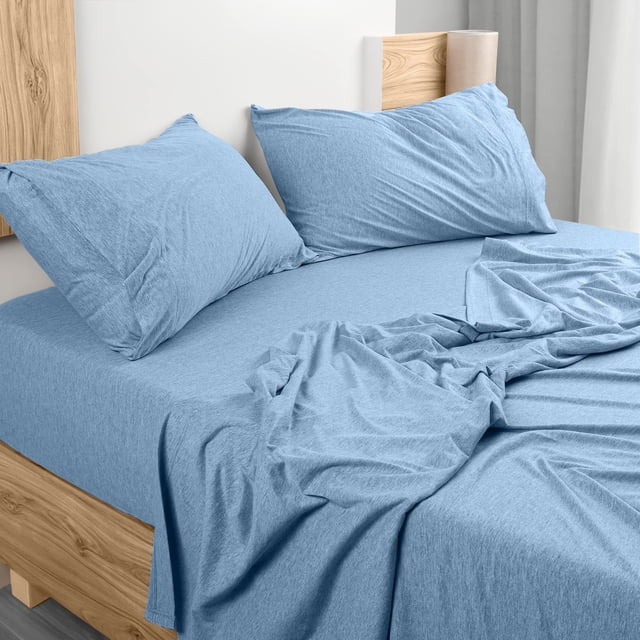 Juego de sábanas Utopia Bedding Queen Jersey, 4 piezas, azul cielo