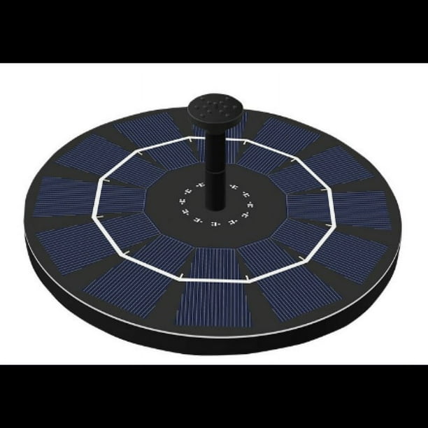 Fuente solar con batería mejorada, fuente de baño para pájaros con energía solar con fuente de agua solar para baño de pájaros, pecera, estanque, piscina