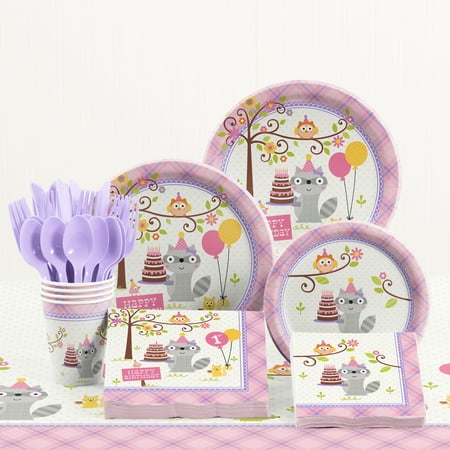 Happi Woodland Girl 1st  Birthday  Party  Supplies  Kit  