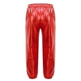thumbnail image 2 of Kaerm Kids Girls Shiny Metallic Dance Pants Stage Performance Hip-hop Jazz Dancewear Athletic Trousers Red 6, 2 of 6