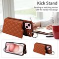 thumbnail image 3 of iPhone 15 Case ,Card Slots Leather Wrist Strap Phone Cover for iPhone 15, 3 of 5