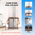 thumbnail image 3 of GSE Games & Sports Expert Floor Stand Billiard Pool Cue Racks. Holds 10 Pool Cue Sticks, 2 Drink Holders, 2 Pool Ball Racks, 16 Pool Balls - Silver Mist, 3 of 7
