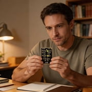 Morse Code Trainer Card Pro-LED Edition, Portable Pocket Learning Device with Light & Sound Feedback, Silent Practice Mode, Record & Playback, for Beginners and Enthusiasts