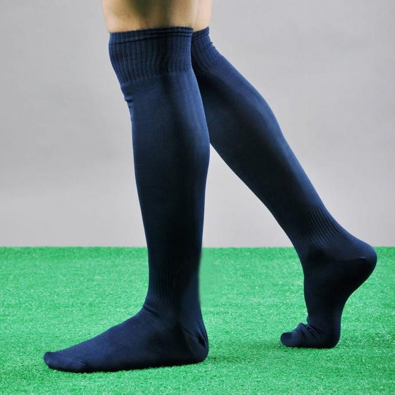 Extra Long, Over the Knee Padded Football Socks (Blue