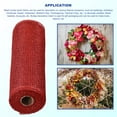thumbnail image 5 of 3pcs 10 Inch Poly Burlap Mesh for Wreath, Decorative Mesh Fabric Ribbon 6.4 Yard for Christmas, Red, 5 of 7
