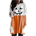 thumbnail image 1 of Sedceaty Women Fashion Pumpkin and Cat Print Dress Casual Long Sleeve Dress for Ladies Female, 1 of 1