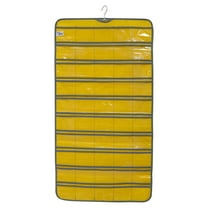 unbranded Pocket Organizer Wall Hanging Bag Business Card Holder 52x102cm Yellow