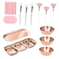 thumbnail image 2 of Kit de 23 esponjas para esteticista, cuencos profesionales para mezclar mascarillas faciales. Oro rosa, 2 of 7
