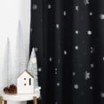thumbnail image 4 of Aurora Home  Silver Foil Snowflake Thermal Insulated Blackout Curtains Black - 96"L, 4 of 5