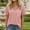 005 Pink, variant on Womens Basic Short Sleeve V-Neck Shirts Solid Color Casual Loose Fitted Classic Tops Tee With Pocket