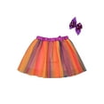 thumbnail image 2 of ITFABS Jupe Bulle Taille Haute Colorée Décontractée pour Enfants avec Nœud et Pince à Cheveux, 2 of 8