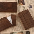 thumbnail image 4 of sunsanly Wooden Business Card Case Name Card Holder Smooth Edge Burr Free Large Capacity Portable Business Card Holder, 4 of 8
