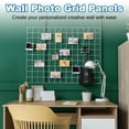 thumbnail image 5 of 2Pcs Wire Wall Grid Panel, 14" x 14" Metal Photo Hanging Display Grid Shelf with Screw for Art Display Frame, Pink, 5 of 7