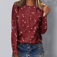 thumbnail image 2 of KBODIU Women Oversized Tee Tops Casual Print Long Sleeve Pullover Sweatshirts V-neck Loose Fitting T-Shirts, Tees, Blouses Fall Clothes Plus Size, 2 of 4