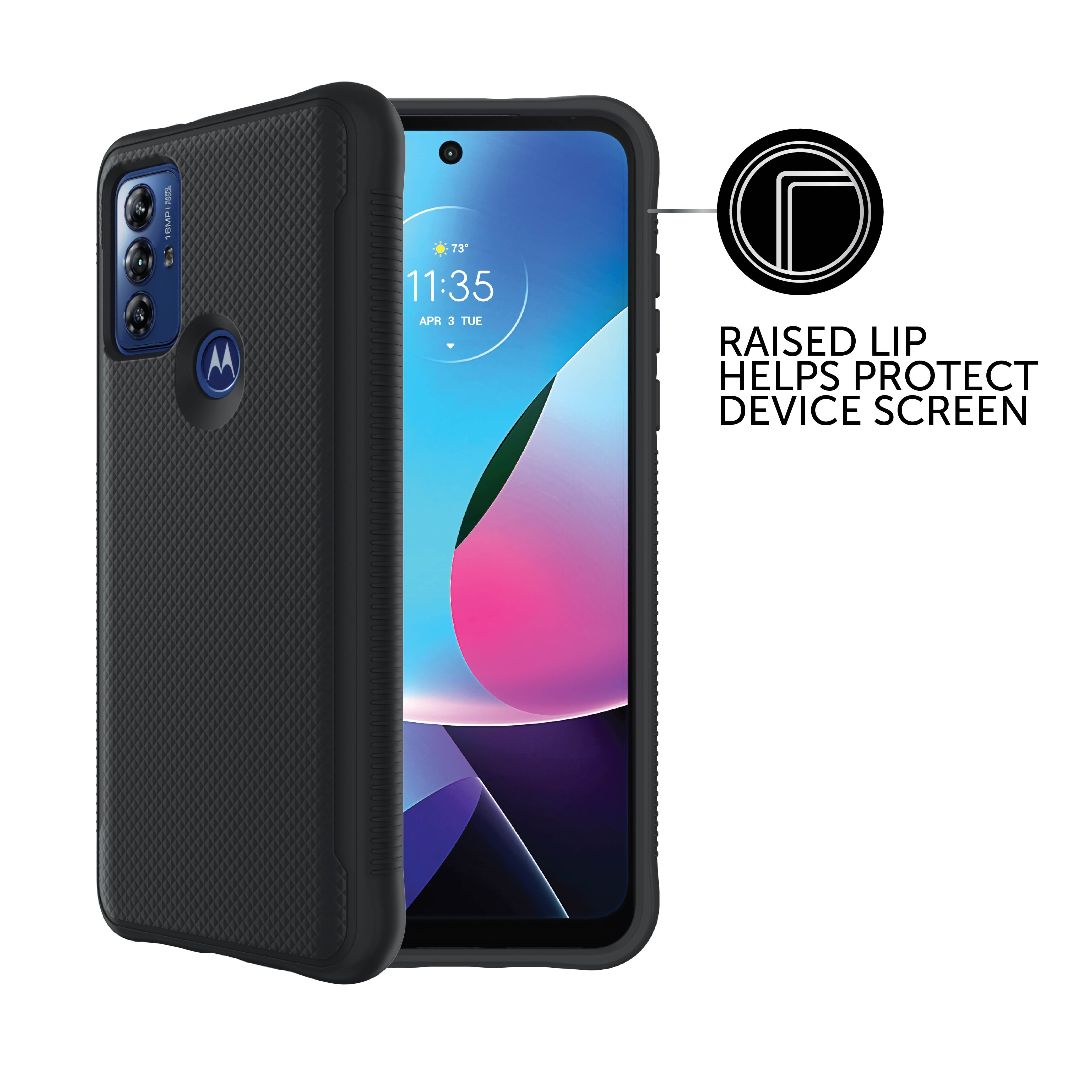 Body Glove Textured Gel Phone Case for Motorola moto g PLAY (2023) - Black