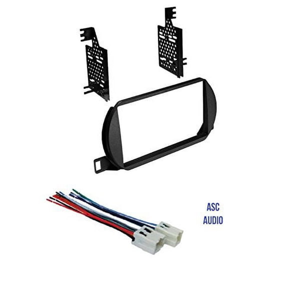 ASC Car Stereo Dash Install Kit and Wire Harness for Installing a Double Din Radio for 2002 2003 2004 Nissan Altima