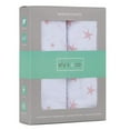 thumbnail image 2 of Bassinet Sheets 100% Jersey Cotton 2 Pack- for Baby Girl Dusty Rose and Mauve Pink Stars, 2 of 5