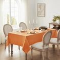 thumbnail image 4 of Rectangle Table Cloth Oil-Proof Spill-Proof Water Resistant Tablecloth Wrinkle Free Anti-Scratch Dining Table Cover Birthday Party Kitchen Tabletop Decor, Orange, 140*180cm, 4 of 4