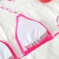 thumbnail image 6 of Women's Triangle Bikini Set Halter String Two Piece Swimsuit Brazillian Bathing Suit Cheeky Cute Swimwear (Pink,S), 6 of 6