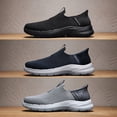 thumbnail image 3 of Zapatos de lona de gran tamaño para hombre, zapatos de malla transpirables, zapatos de tela vieja con suela gruesa y sin cordones, 3 of 6