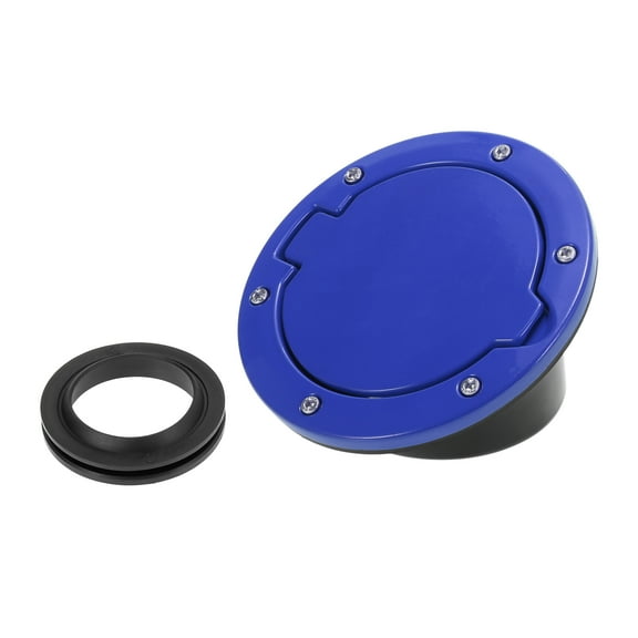 Blue Car Gas Fuel Filler Door Cover Fuel Tank Cap Metal Plastic for Jeep Wrangler JK Unlimited 2007-2018