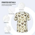 thumbnail image 4 of Balery Chicken Cartoon Baseball Jersey for Men Casual Button Down Shirts Short Sleeve Active Team Sports Uniform-XX-Large, 4 of 9