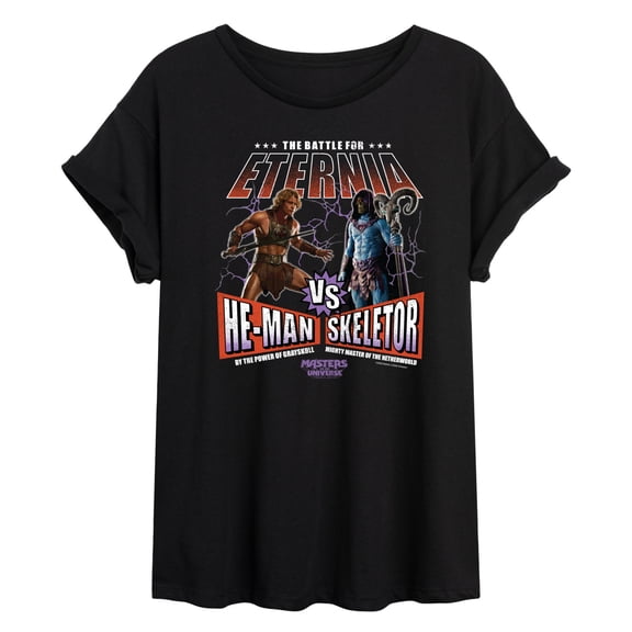 Masters of the Universe - He-Man vs. Skeletor - Juniors Oversized Graphic T-Shirt