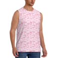 thumbnail image 2 of Haiem Men's Ribbon Bow Print Tank Tops Summer Sleeveless Cut Off Workout T-Shirts Fitness Vest Athletic Undershirts-3X-Large, 2 of 8