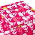 thumbnail image 2 of Betsey Johnson Skull Party Pink Ultra Soft Plush Throw, 2 of 4