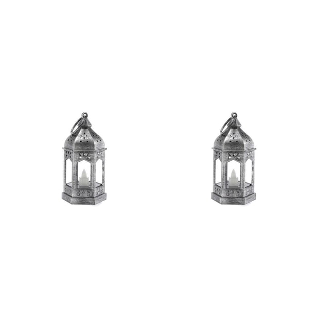 Accesorios para el hogar Advancent decoración vintage calcomanía de luz multiusos Negro/Plata 2piezas CBP445726