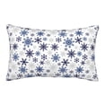 thumbnail image 3 of Salouo blue Snowflake Prints Print Print Pillow Case Cover,Wrinkle-Free Bed Pillow Cover Pack of 1 Home Decor Fade-Resistant and Stain-Resistant ,Pillows Not Included -16"x24", 3 of 8