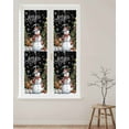 thumbnail image 2 of Black Christmas Window Privacy Film Stained Glass Window Film Decorative Windows Cover Static Windows Cling for Glass Door Snowman Xmas Tree Snowflake Gifts Elk Stickers for Bathroom 23.6"x78.7", 2 of 7