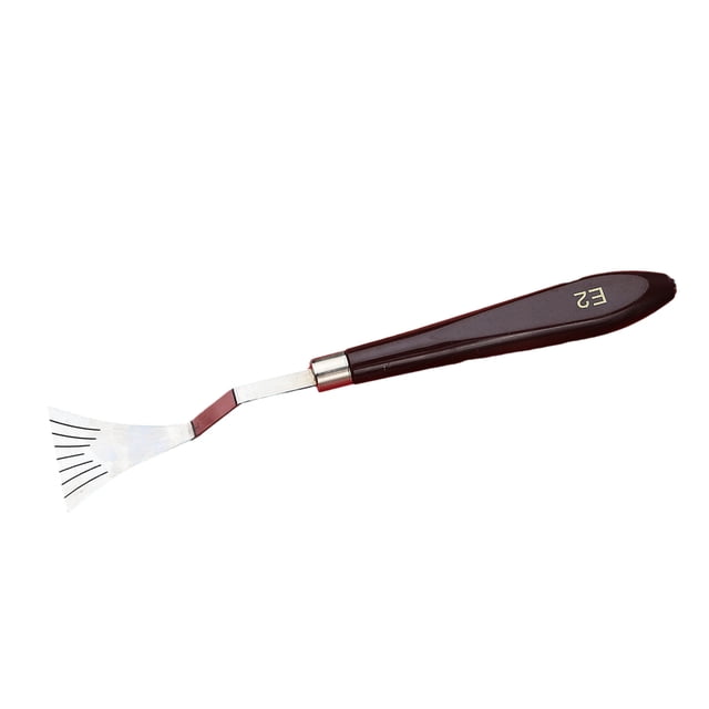 Methold Raspador de pintura al óleo Mango de mezcla de acero inoxidable Herramienta de pintura acrílica Rascadores de paleta de dentado de pinturas E2