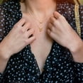 thumbnail image 5 of Everly Women's Two-Tone White and Yellow Gold Silver Infinity and Heart Charm Double Strand Necklace, 5 of 9