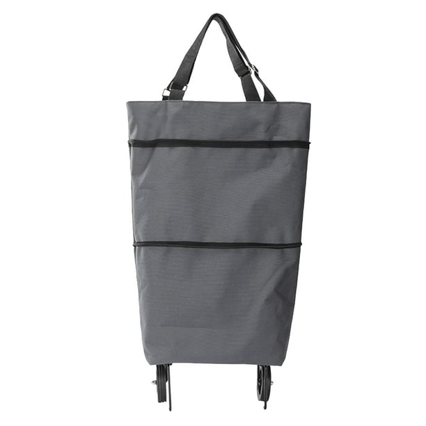 Carro ligero plegable de para compras, bolsa de equipaje, carro, Color sólido gris Yuyangstore Carrito de compras plegable
