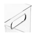 thumbnail image 4 of mDesign Deep Rectangular Storage Plastic Organizer Bin Household Built in Handles, Clear, 4 of 8