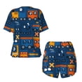 thumbnail image 5 of Lsque Funny Steam Train Women's Short-Sleeved Pajama Set - 2 Piece Soft and Lightweight Sleepwear Set-Small, 5 of 9