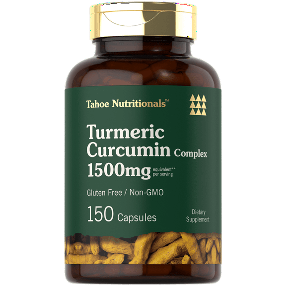 Turmeric Supplement | 1500 mg | 150 Capsules | for Men and Women | by Tahoe Nutritionals