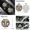 thumbnail image 4 of Renewold American Tribal Highland Cow Sunflower Car Seat Cover Full Set Pack of 11, with Steering Wheel Cover Car Coasters Shift Knob Handbrake Protector Coasters Headrest Auto Interior Accessories, 4 of 7