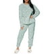 thumbnail image 1 of Conjunto de Pijama para Mujer Shendy Vendy Manga Larga Cuello Redondo con Estampado Transpirable, 1 of 4