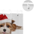 thumbnail image 2 of Coolnut Happy Smiling Bichon Dog Bath Shower Curtain Liners 72"x72", 100% Polyester Waterproof with C-Shaped Curtain Hook Modern Bathroom Decoration 1 Panel, 2 of 5