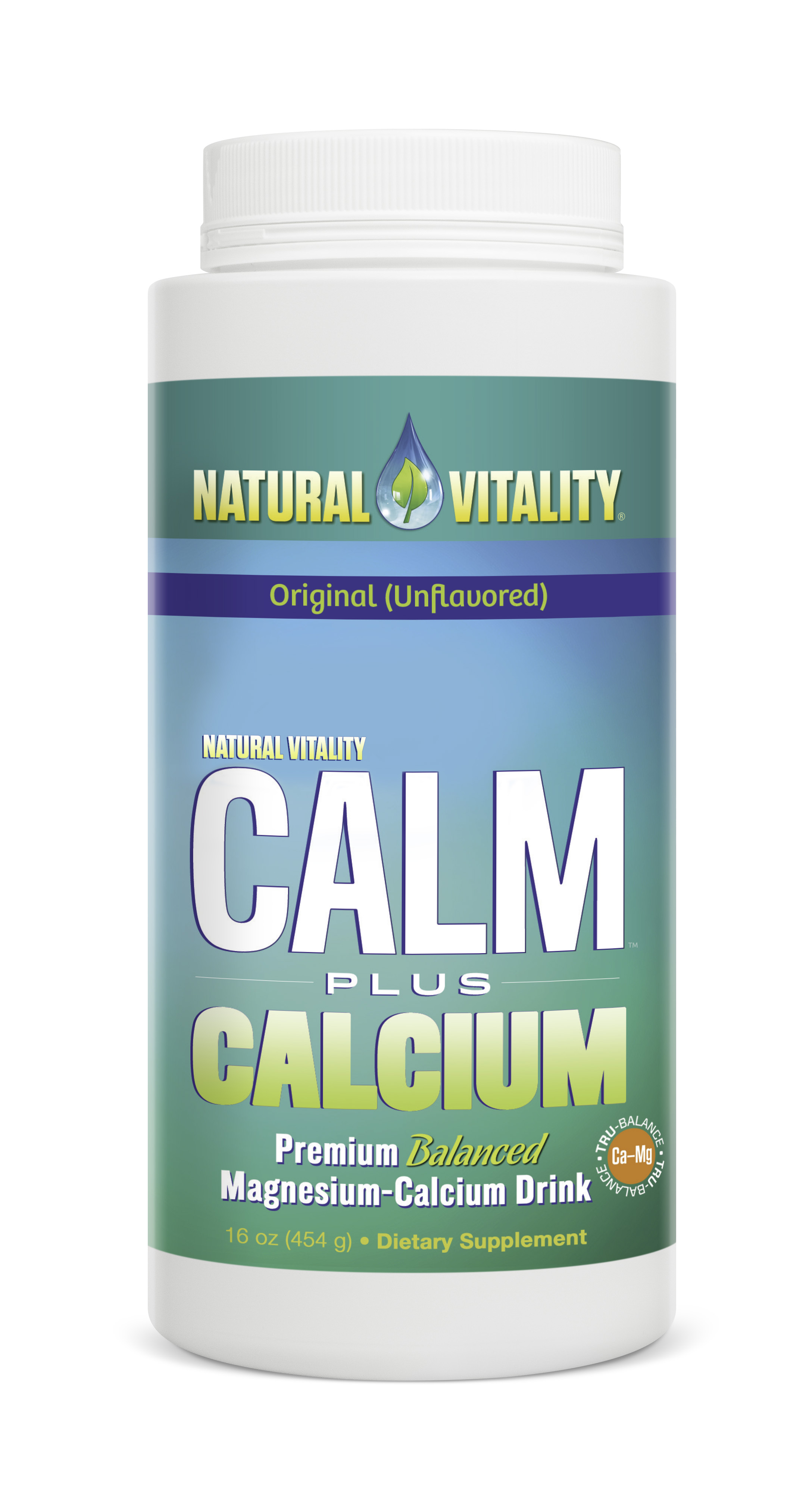 Natural Vitality Calm PLUS Calcium Supplement Powder, Original 16 oz