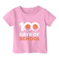 thumbnail image 1 of PMVFHDE T-Shirt pour Filles T-Shirts Graphiques Hauts d'Été Basiques pour Fille Tunique T-Shirt pour Fille Garçon et Fille Mode Décontractée Imprimé Col Rond Manches Courtes T-Shirt Haut Rose, 6-7 Ans, 1 of 4