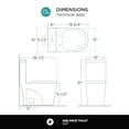 thumbnail image 4 of Fine Fixtures Dual-Flush Elongated One-Piece Toilet with High Efficiency Flush in Matte Green, 4 of 11