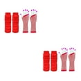 thumbnail image 2 of Qarigey Conjunto de accesorios para guantes de red, adorno de vestir, disfraz de mujer de Color sólido, guantes largos elásticos, adornos de Rojo 2piezas, 2 of 6